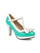 Retro Bow T-Strap Contrast High Heels Shoes — 1950s style that transcends decades