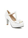 This Retro Bow T-Strap Contrast High Heels Shoes whispers 1950s secrets to those who notice