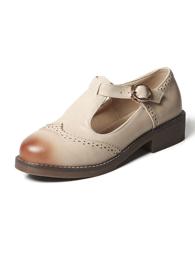 Retro Casual Buckle Thong Shoes — vintage elegance for the modern woman