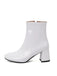 Retro Christmas Patent Leather Block Heel Ankle Boots: timeless 1950s elegance she makes her own