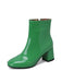 Retro Christmas Patent Leather Block Heel Ankle Boots — 1950s style that transcends decades