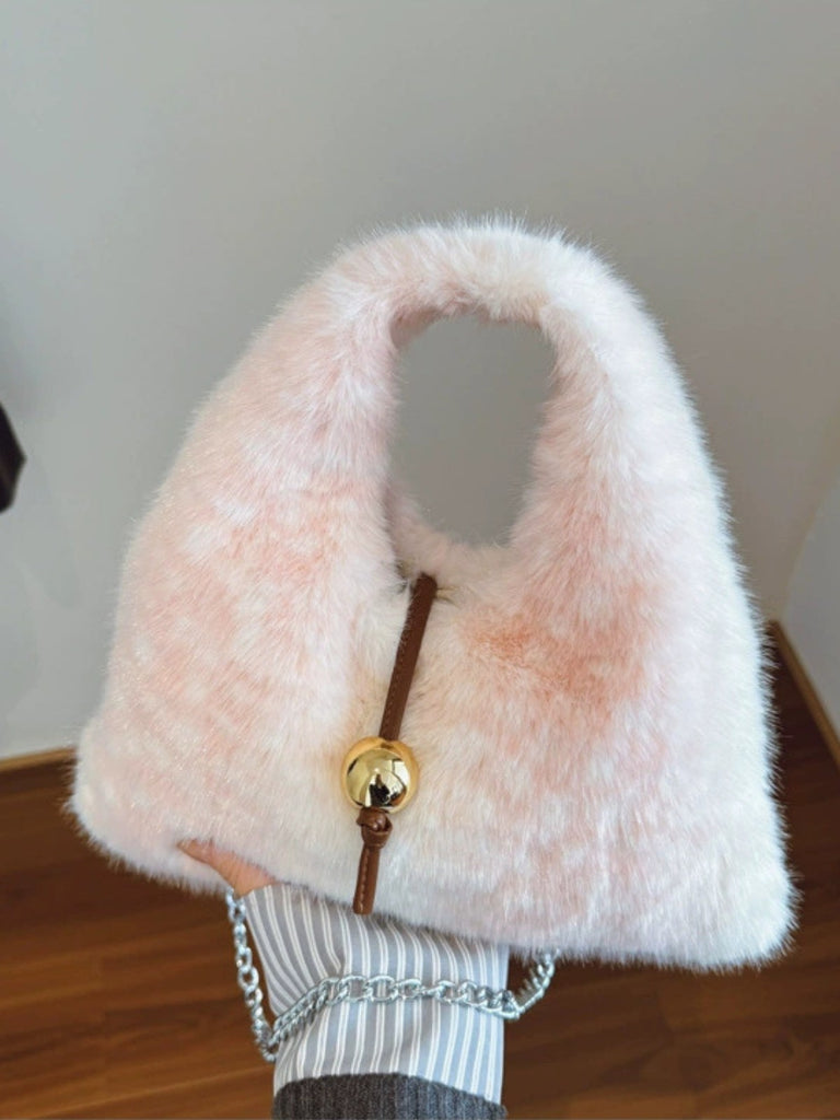 Retro Deer Style Bell Faux Fur Bag - vintage fashion, retro style
