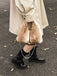 Retro Deer Style Bell Faux Fur Bag - vintage fashion, retro style