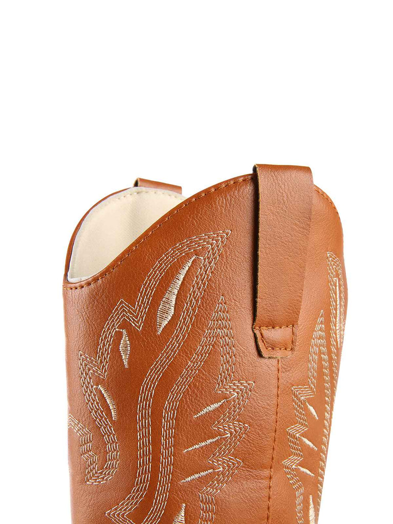 Retro Embroidered Leather Calf Cowboy Boots, vintage fashion, retro style - perfect for women who love vintage and retro fashion