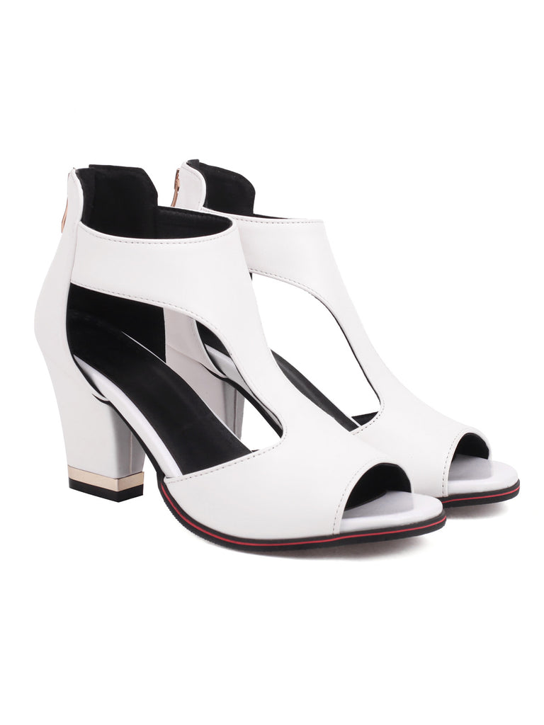 Retro Fish Mouth Chunky High Heels: timeless style reimagined