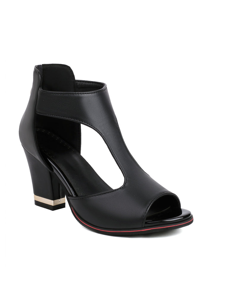 Retro Fish Mouth Chunky High Heels — vintage elegance for the modern woman