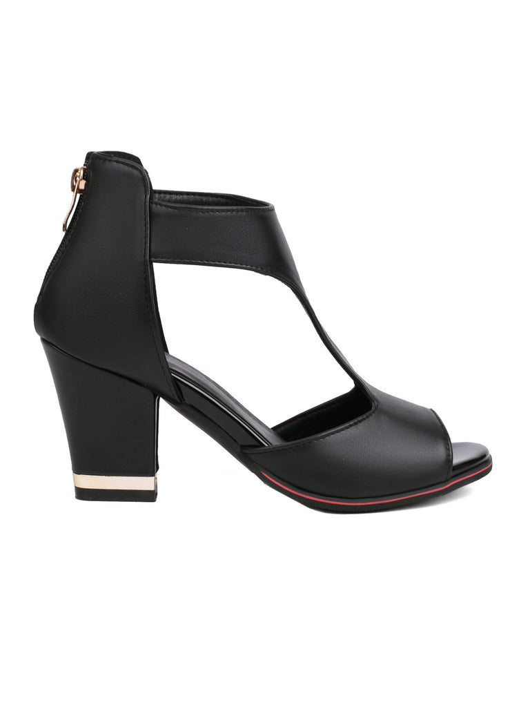 Retro Fish Mouth Chunky High Heels: timeless style reimagined