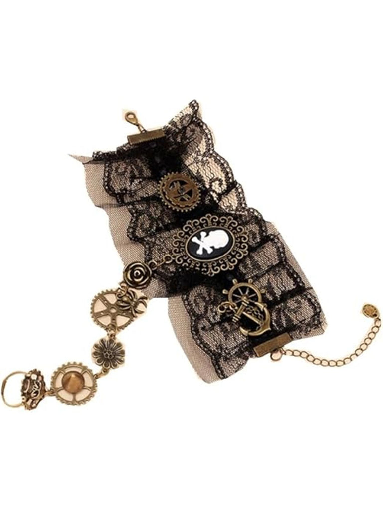 Retro Halloween Gear Steampunk Bracelet, vintage fashion, retro style - perfect for women who love vintage and retro fashion