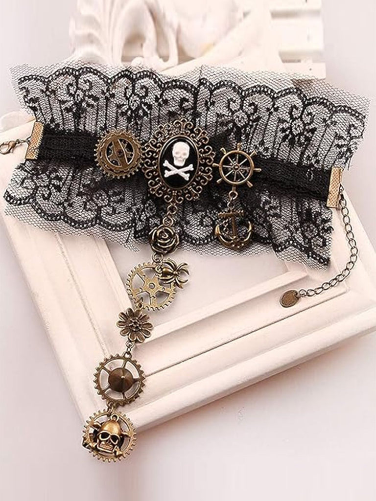 Retro Halloween Gear Steampunk Bracelet, vintage fashion, retro style - perfect for women who love vintage and retro fashion