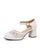 Retro Hollow Chunky High Heels Shoes, vintage fashion, retro style, classic design, women, elegant