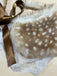 Retro Lace Trim Deer Bow Faux Fur Collar - vintage fashion, retro style