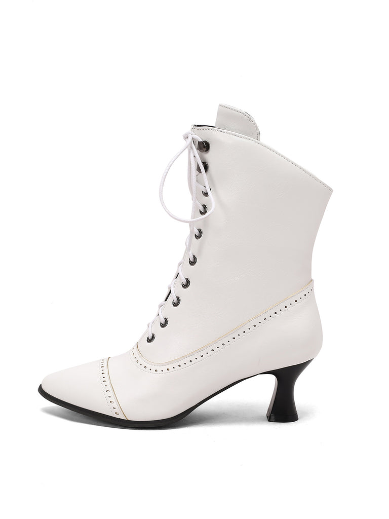Retro Leather High Heel Boots, vintage fashion, retro style - perfect for women who love vintage and retro fashion