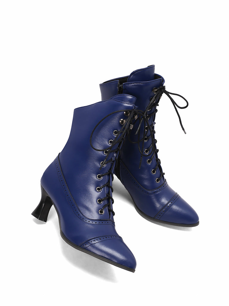 Retro Leather High Heel Boots, vintage fashion, retro style - perfect for women who love vintage and retro fashion