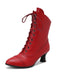 Retro Leather High Heel Boots, vintage fashion, retro style, classic design, women, elegant