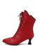 Retro Leather High Heel Boots, vintage fashion, retro style, classic design, women, elegant