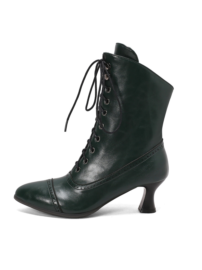 Retro Leather High Heel Boots, vintage fashion, retro style - perfect for women who love vintage and retro fashion