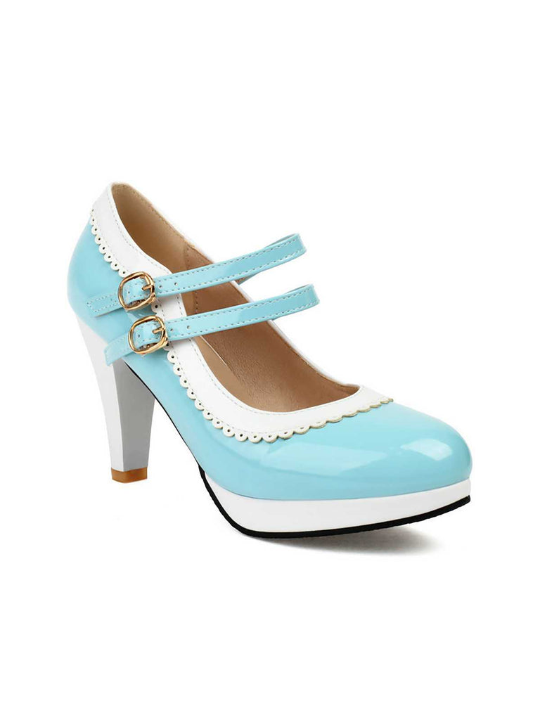 This Retro Mary Jane Chunky High Heels Shoes whispers 1950s secrets to those who notice