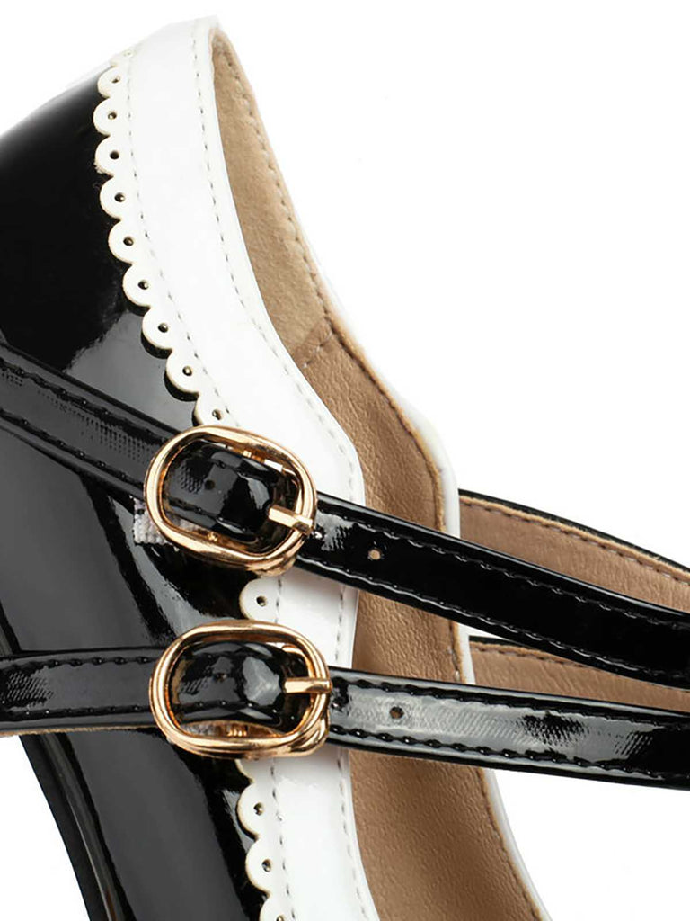 Retro Mary Jane Chunky High Heels Shoes: timeless 1950s elegance she makes her own