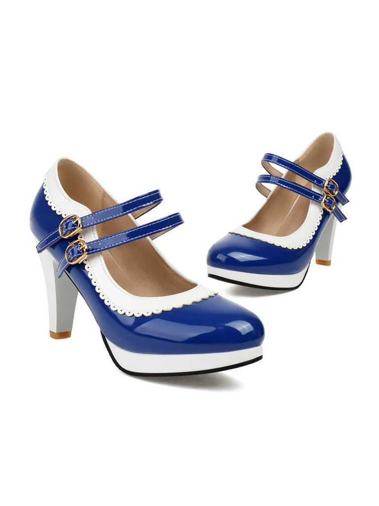 Retro Mary Jane Chunky High Heels Shoes — 1950s style that transcends decades