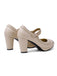 Retro Mary Jane Leather Chuny Heels — 1950s vintage charm for her modern wardrobe