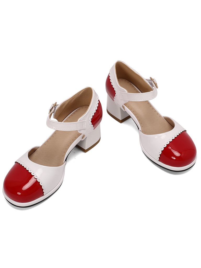 Retro Mary Jane Round Toe High Heel Shoes, vintage shoes, retro heels - perfect for women who love vintage and retro fashion