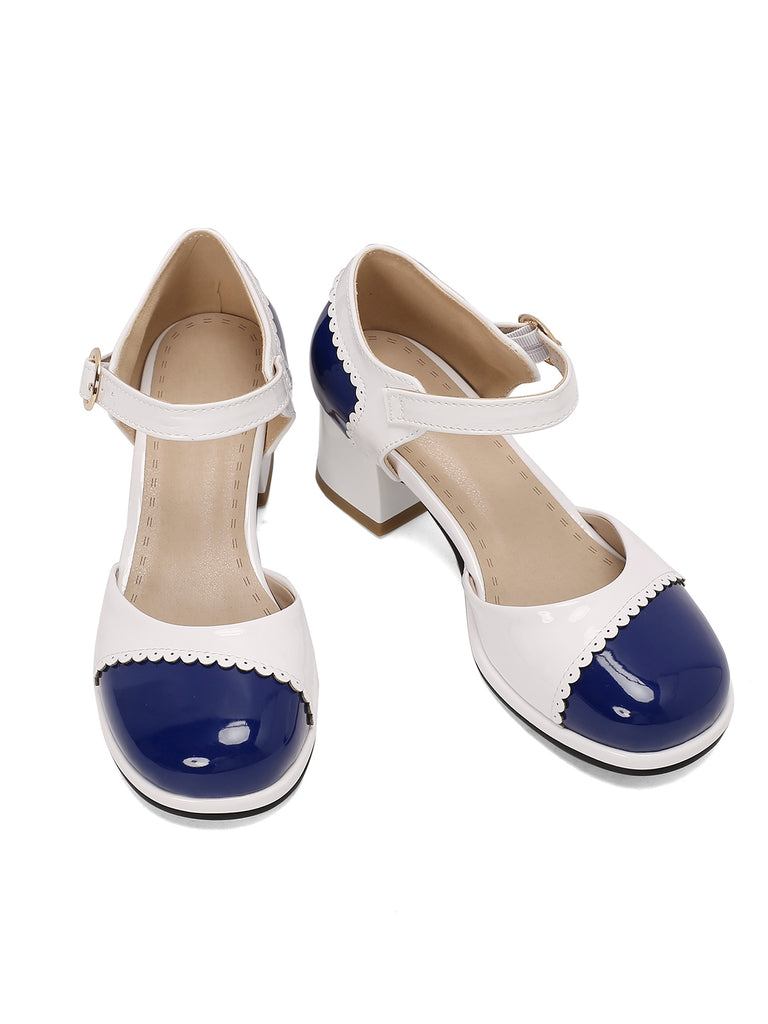 Retro Mary Jane Round Toe High Heel Shoes, vintage shoes, retro heels - perfect for women who love vintage and retro fashion