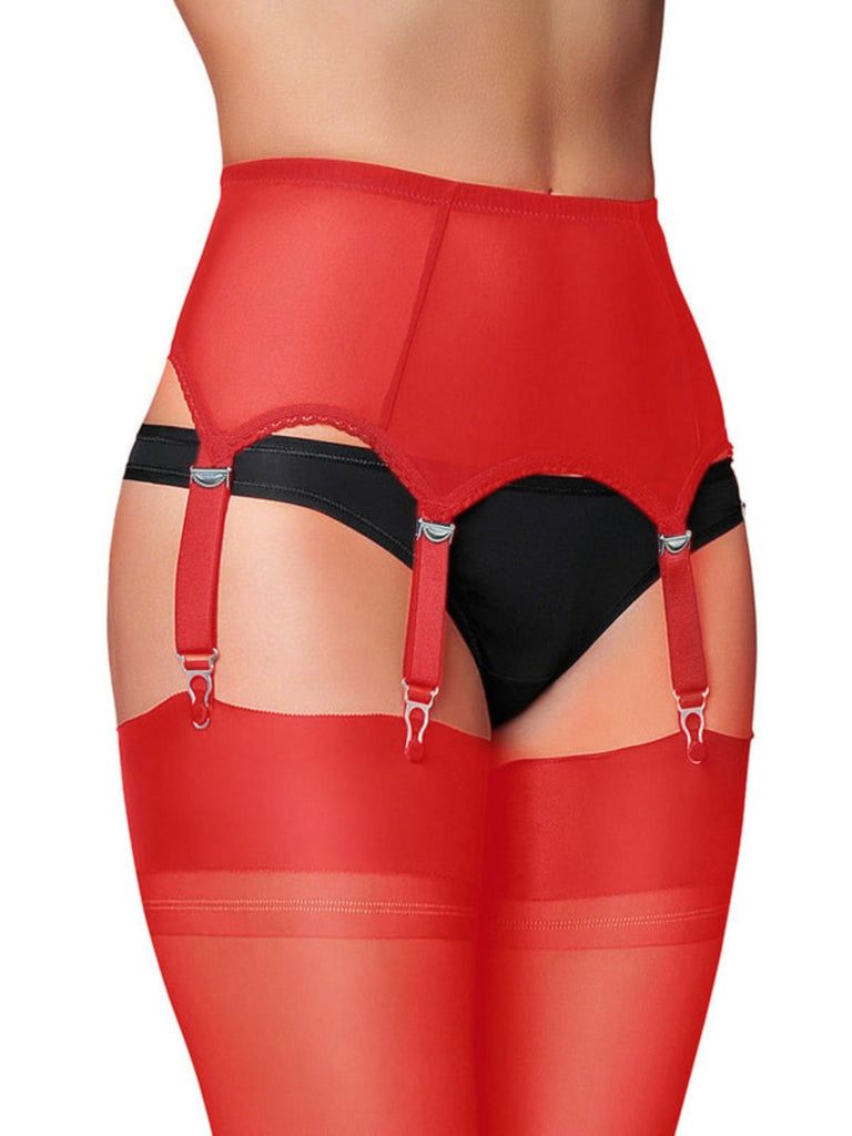 She adds this Retro Mesh 6 Straps Garter Belt and suddenly it's 1950s perfection