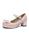 Retro PU Leather Bow High Heels, vintage shoes, retro heels - perfect for women who love vintage and retro fashion