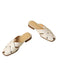 She finds her 1950s story in this Retro PU Leather Woven Sandals