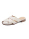 Retro PU Leather Woven Sandals: timeless 1950s elegance she makes her own