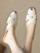 Retro PU Leather Woven Sandals — 1950s style that transcends decades