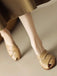 She finds her 1950s story in this Retro PU Leather Woven Sandals