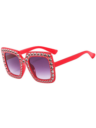 She finds her 1950s story in this Retro Party Rhinestone Sqaure Sunglasses