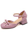 Retro Pearl Bow Mary Jane Heels - vintage shoes, retro heels