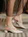 Retro Open Heel Chunky Heels Shoes — 1950s vintage charm for her modern wardrobe