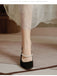 Retro Open Heel Chunky Heels Shoes — 1950s vintage charm for her modern wardrobe