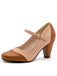 Retro Pointed Toe Buckle Chunky Heel Shoes - vintage shoes, retro heels