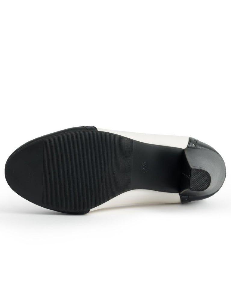 Retro Pointed Toe Buckle Chunky Heel Shoes - vintage shoes, retro heels
