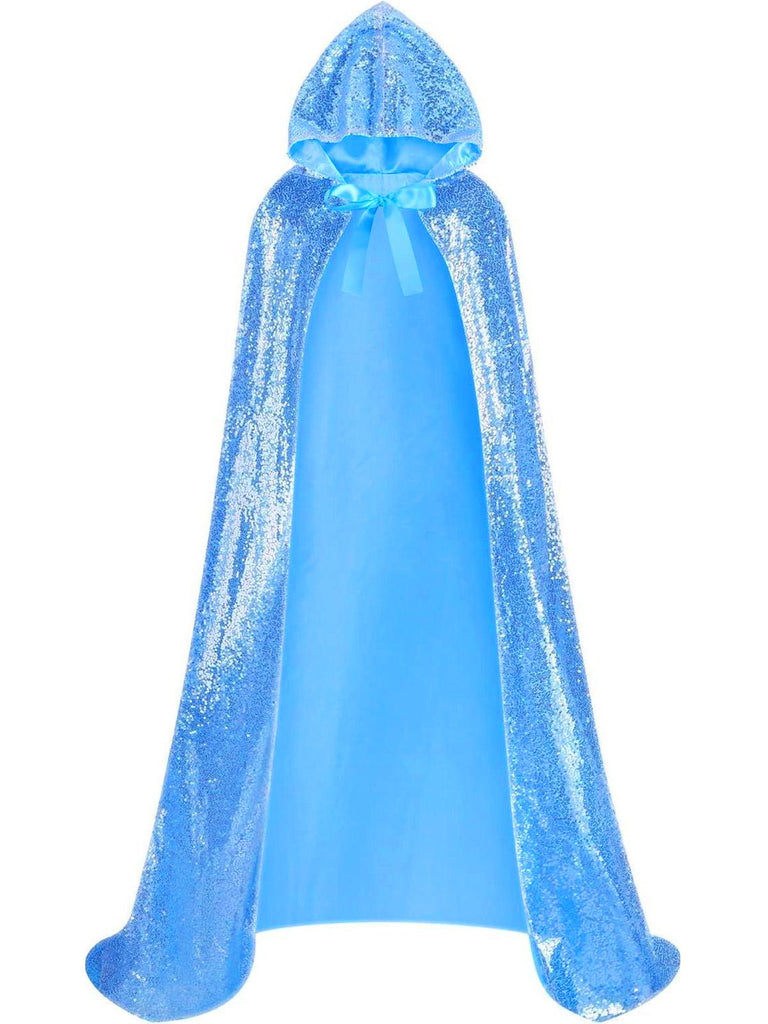 Retro Princess Style Solid Tie Hooded Cape Cloak - vintage fashion, retro style