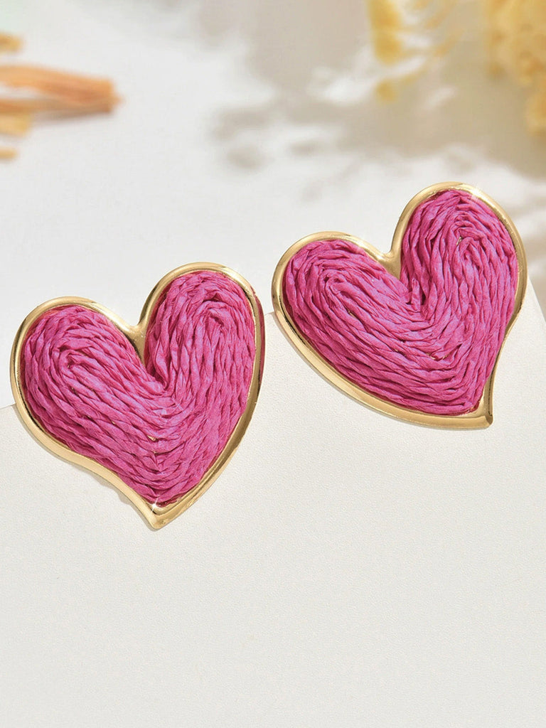 Retro-Raffia-Woven-Heart-Earrings