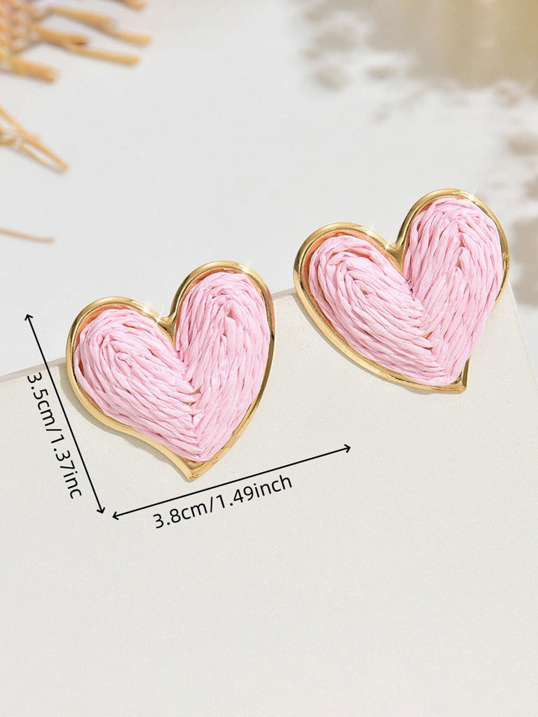 Retro-Raffia-Woven-Heart-Earrings