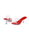Retro Red Transparent Instep Heeled Sandals: timeless 1950s elegance she makes her own