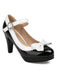 Retro Round Toe Bow High Heels Shoes, vintage shoes, retro heels - perfect for women who love vintage and retro fashion