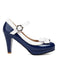 Retro Round Toe Bow High Heels Shoes, vintage shoes, retro heels - perfect for women who love vintage and retro fashion
