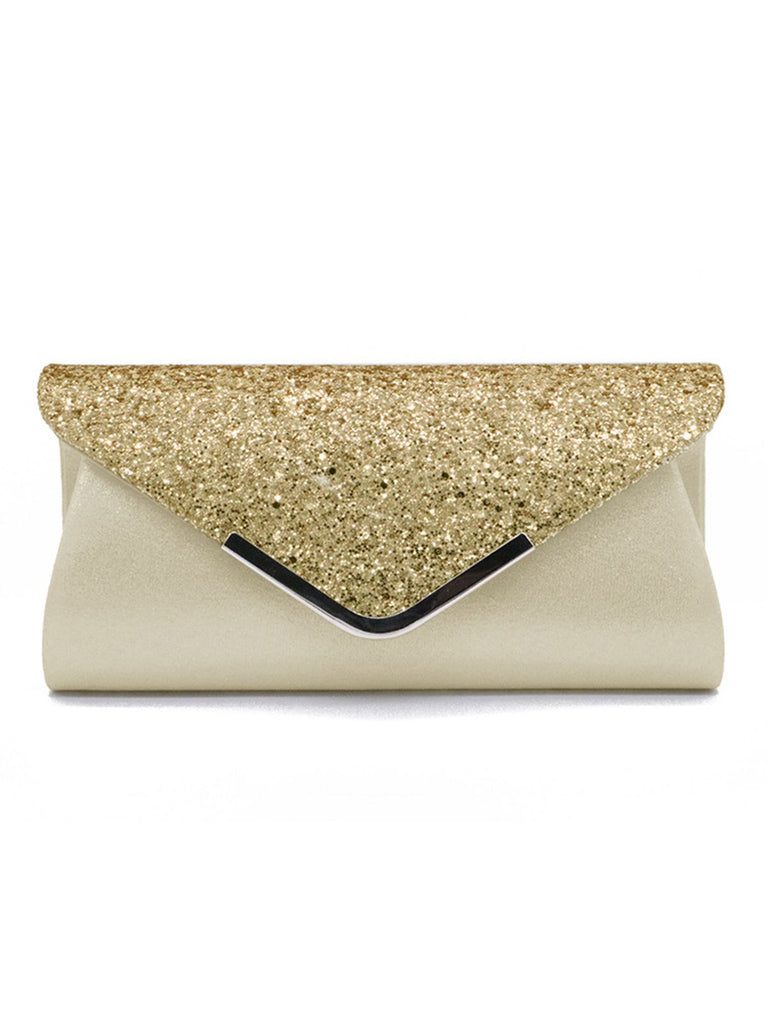 Retro Sequined Leather Evening Clutch, vintage fashion, retro style - perfect for women who love vintage and retro fashion