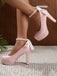 Retro Solid Color Strap Bow High Heels: timeless 1950s elegance she makes her own
