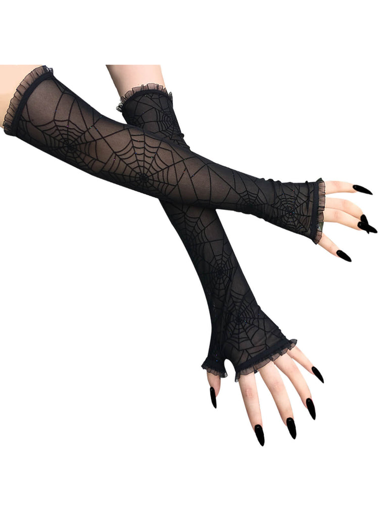 This Retro Spider Web Fingerless Gloves carries 1950s stories waiting to be told