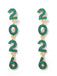 Rhinestone 2026 Colorful New Year's Drop Dangle Earrings - vintage fashion, retro style