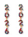 Rhinestone 2026 Colorful New Year's Drop Dangle Earrings - vintage fashion, retro style