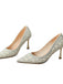 She finds her vintage story in this Rhinestone Pearl Pointed Toe Stilettos Shoes